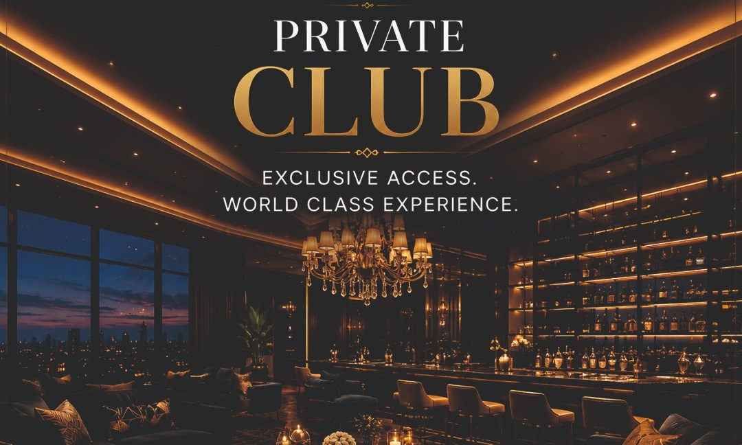 Private club lounge interior