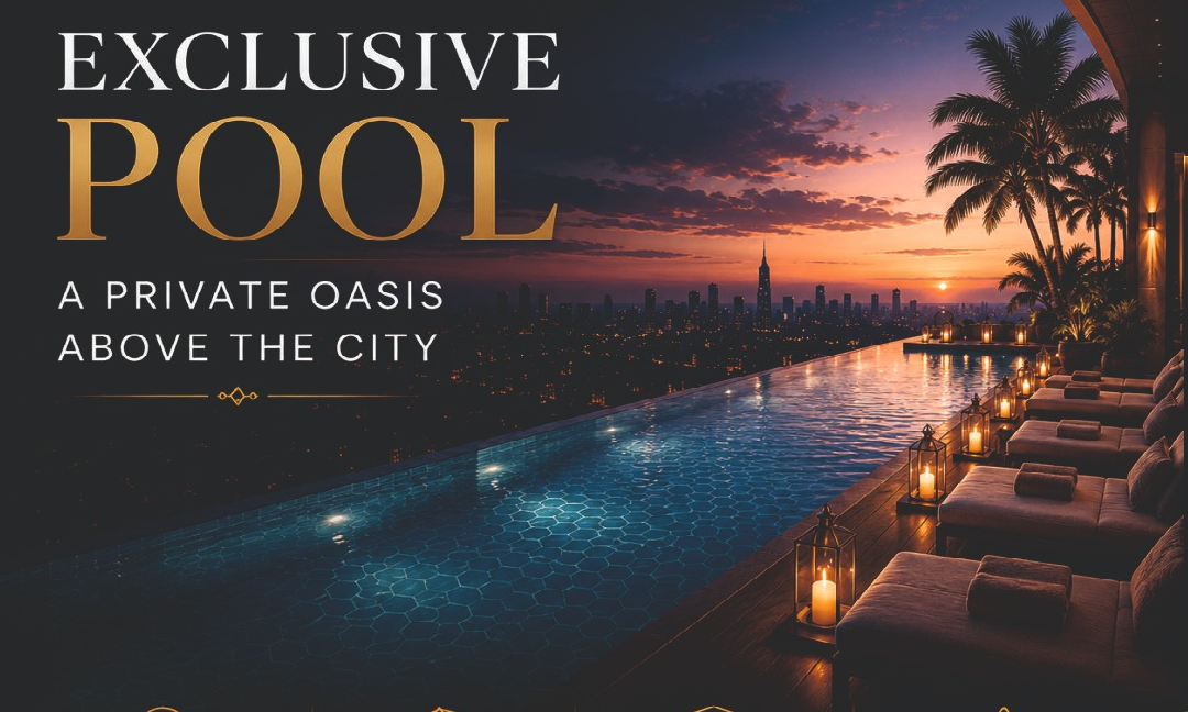 Exclusive rooftop swimming pool